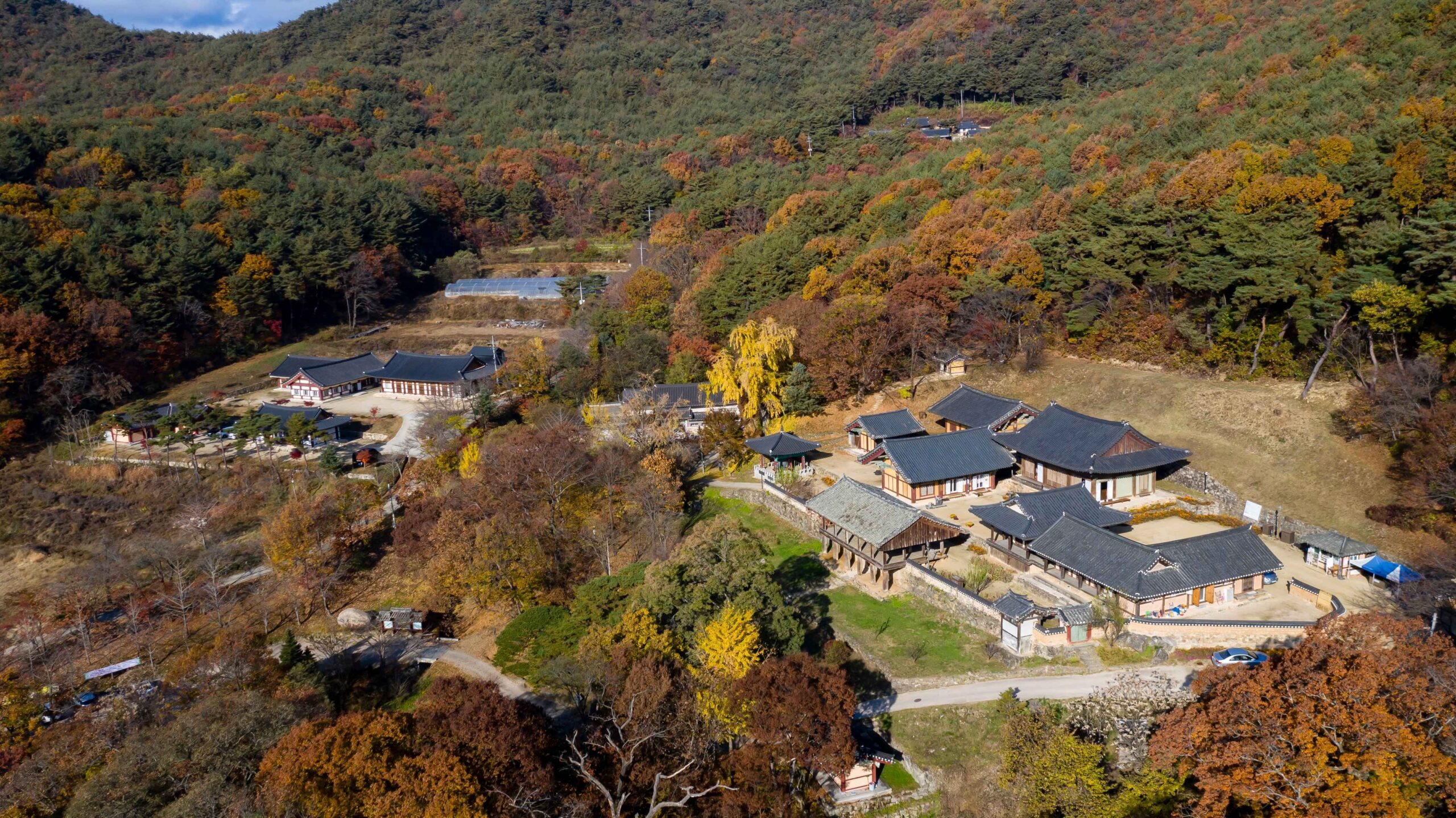 안동 봉정사 전경 드론 항공사진